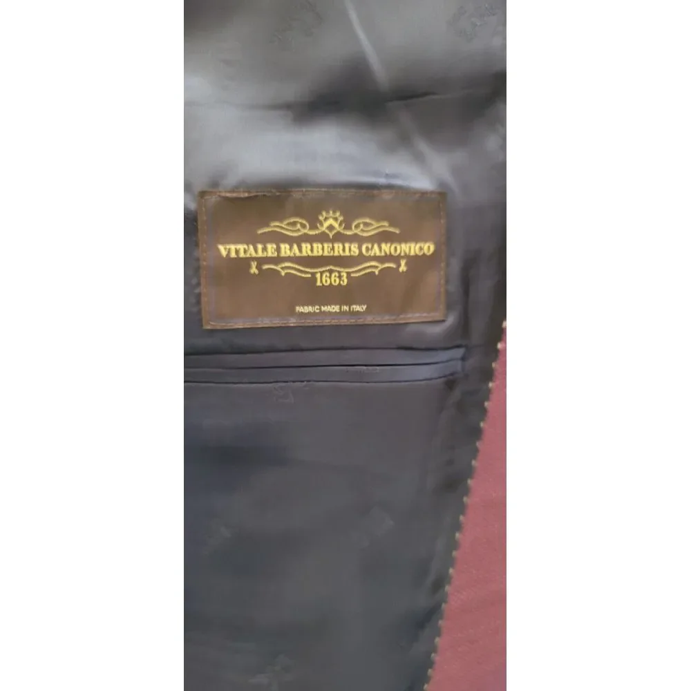 NWT $798 Jos A Bank Reserve Red 2 Button VBC Wool Sport Coat Size 46‎ Long